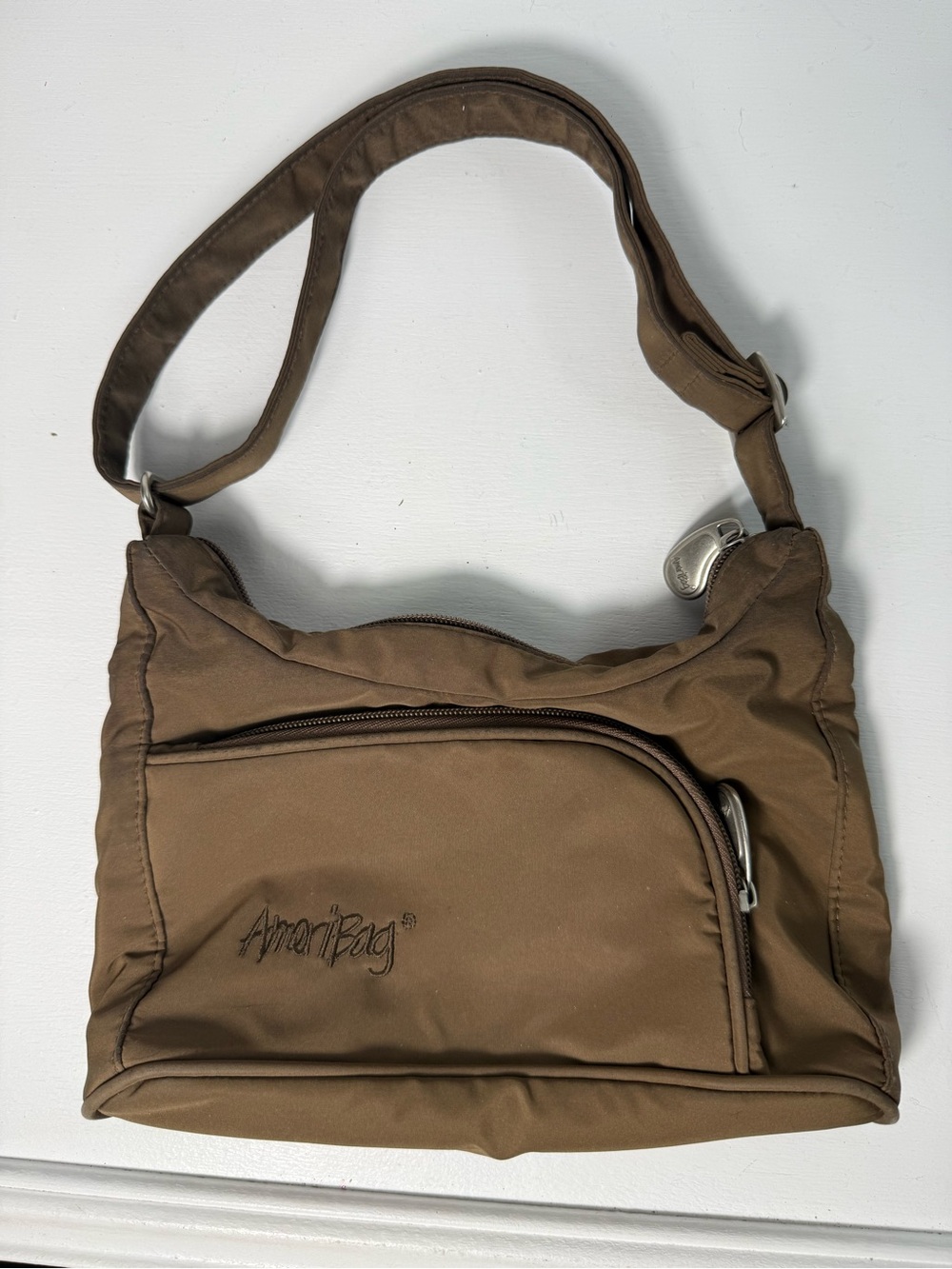 Ameribag Brown Purse with Front Zip